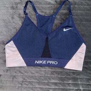 NikePro Blue and Pink Sports Bra